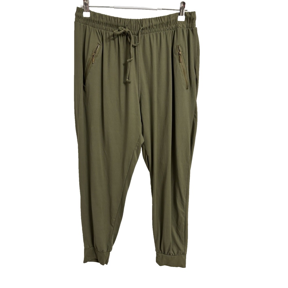 One 5 One Women's L Green Joggers Athleisure Active Loungewear Travel Fitness